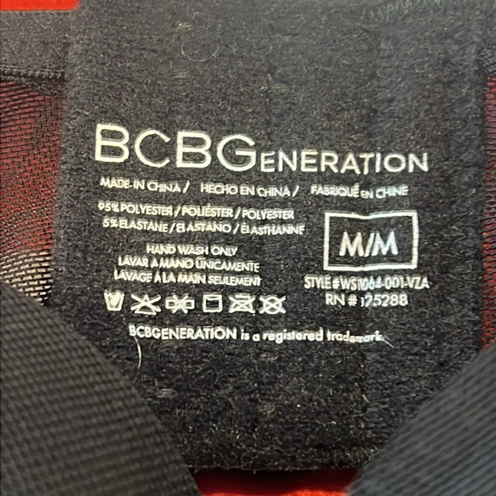 NWT Size Med. Black Bling push-up BCBG bodysuit. Snap closure - Picture 9 of 15